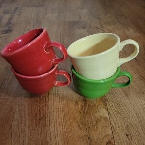 Vintage Fiestaware Mug Coffee Tea Multicolor Lot 4 Homer Laughlin
